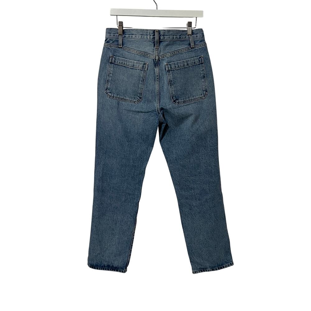 AGOLDE WOMENS 27 COOPER HIGH RISE STRAIGHT TROUSER JEANS COMMAND BLUE NEW - Picture 5 of 14